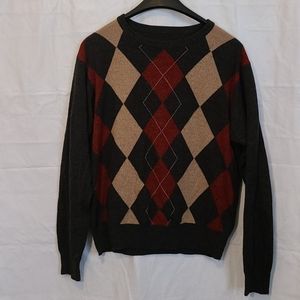 Black Argyle Sweater